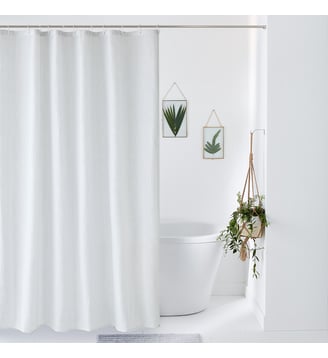 Rideau de douche rayé - La Redoute Interieurs - Blanc et noir