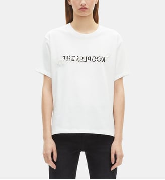 T-shirt What is avec perles - The Kooples - Blanc