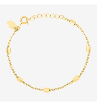 Bracelet doré chaine simple - carre Caroline Najman