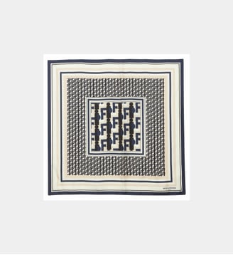 Foulard Lewis en soie - Ines de la Fressange Paris - Blanc