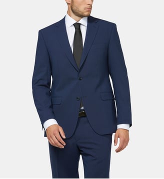 Veste de costume en laine mélangée regular Damian - S - Digel - Bleu napolitain