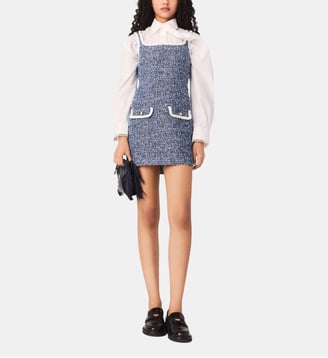 Robe courte en tweed Maje
