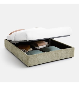 Lit coffre avec sommier relevable - La Redoute Interieurs - Vert eucalyptus