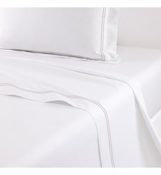 Drap plat en percale de coton Yves Delorme