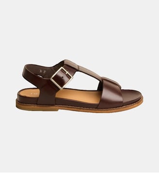 Sandales plates Accoca - Jonak - Brun rouge