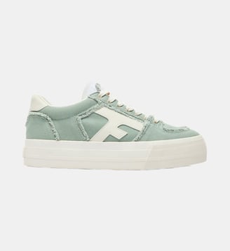 Tennis basses tissu WALNUT PLATFORM - Faguo - Vert clair