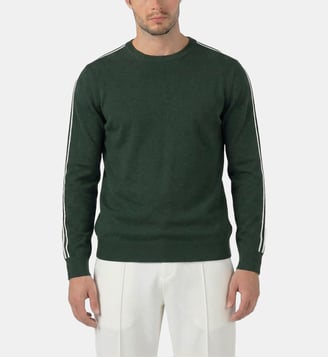 Pull Fin En Coton Laine - Ron Dorff - Vert