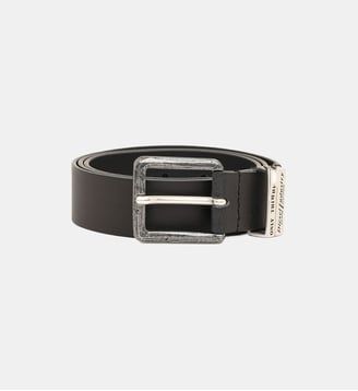 Ceinture cuir boucle - Diesel - Noir
