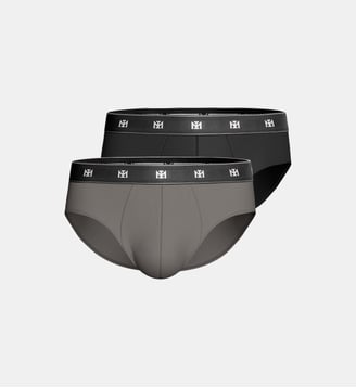 Pack 2 slips d'homme en Lyocell - Impetus - Gris et noir