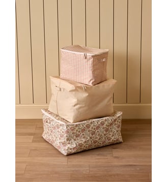 Housse de rangement par lot de 3 - Cyrillus - Imprimé bali corail