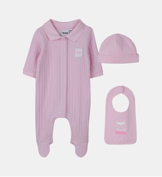 Ensemble pyjama, bavoir et bonnet - BOSS Kidswear - Festival bloom