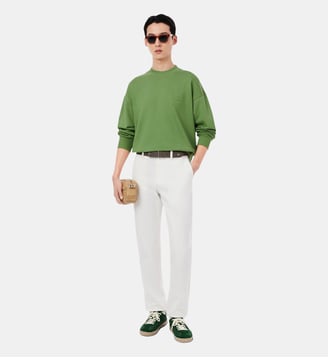 Sweatshirt molleton broderie - Lacoste - Vert