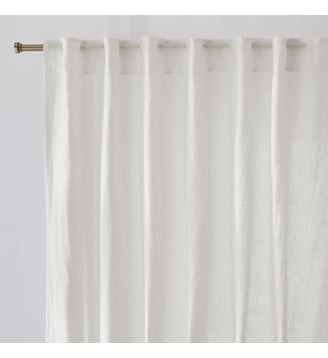 Rideau lin lavé pattes cachées La Redoute Interieurs
