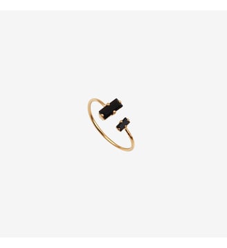 Bague cristal plaquée or - palace Caroline Najman