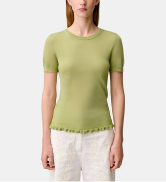 Top maille volants - Claudie Pierlot - Pistache