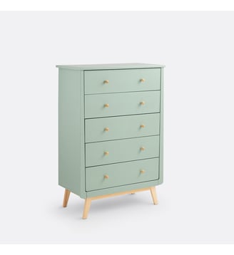 Commode semainier 5 tiroirs - La Redoute Interieurs - Vert de gris