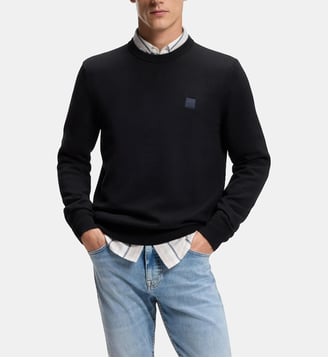 Pull modèle Kanovano coton et cachemire - BOSS - Dark blue