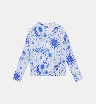 Pull col rond imprimé graphique MELISSA - La Petite Etoile - Soleil