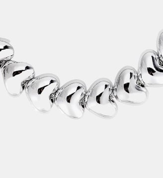 Collier ras de cou perles cœurs AVALONE - Hipanema - Argenté