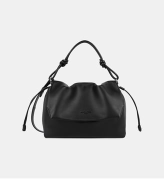Grand sac besace Lush en cuir - Lancaster - Noir