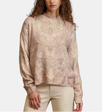 Pull col rond imprimé graphique MADY - La Petite Etoile - Boho