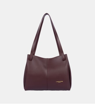 Sac cabas épaule Sierra Haus en cuir - Lancaster - Bordeaux foncé