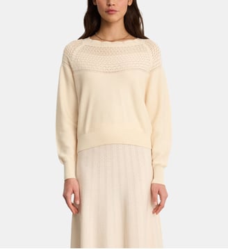 Pull ajouré en maille fine - LIANE - Pablo - Écru