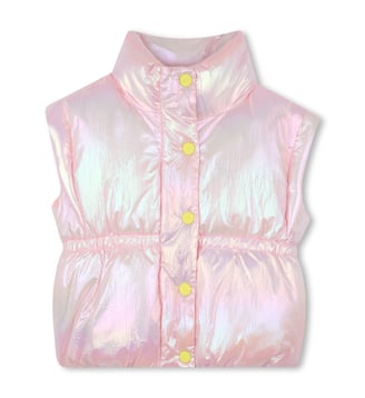 Veste en duvet sans manches - Billieblush - Pêche