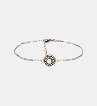 Bracelet fin souple   - Hawaï - Satellite - Nacre blanc