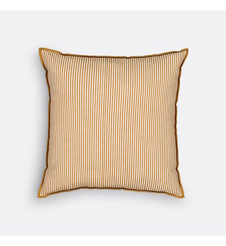 Housse de coussin 40x40 cm, coton/lin - La Redoute Interieurs - Naturel et bronze