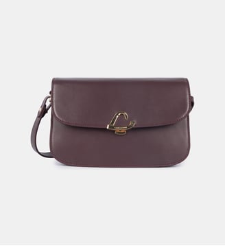 Sac trotteur Paris Philos en cuir - Lancaster - Bordeaux foncé