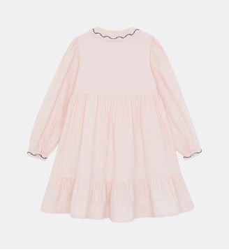Robe - Rosée velours col claudine - Tartine Et Chocolat - Rose pâle