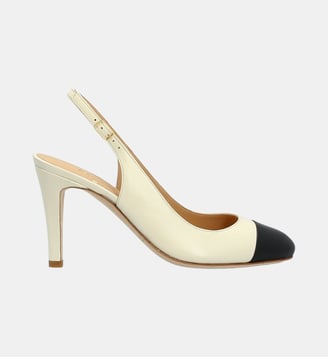 Sling back annouk - cuir lisse - Colisée Paris - Beige