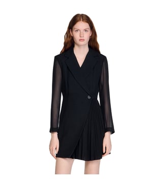 Robe courte esprit tailleur - Sandro - Noir