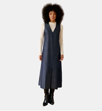 Robe longueur midi évasée uni ROSANNA - La Petite Etoile - Brut