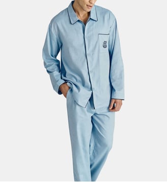 Pyjama chemise en coton - Impetus - Bleu ciel