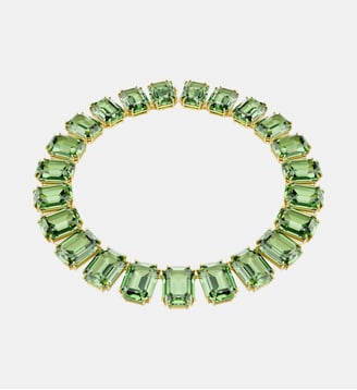 Collier Millenia, Cristaux oversize, Métal rhodié - Swarovski - Vert