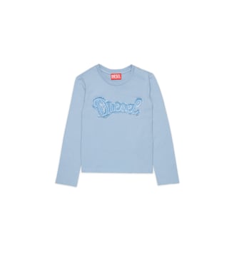 T-shirt avec logo - Diesel Kids - Bleu poussiéreux