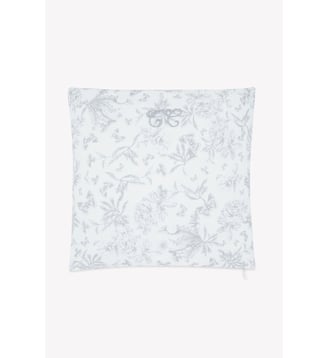 Coussin réversible - Imprimé inspiration toile de jouy - Tartine Et Chocolat - Gris clair