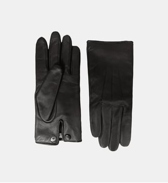 Martial Gants en Cuir Doublés Alpaga - Agnelle - Noir