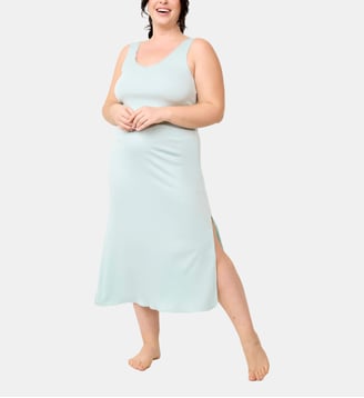 Nuisette longue issue de fibres végétales Softness vert d'eau - Maison Lejaby - Céladon