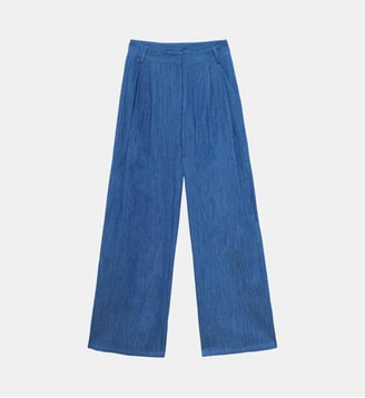 Pantalon large imprimé denim POET - La Petite Etoile - Double wash