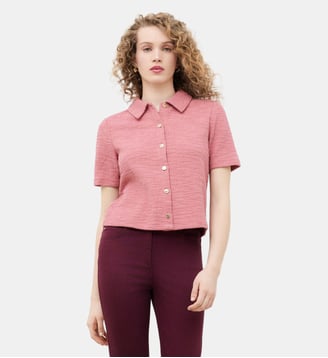 T-shirt tdania - Motif uni - Caroll - Vieux rose