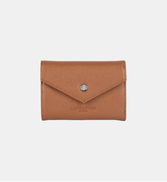 Portefeuille enveloppe signature cuir  - Lancaster - Camel