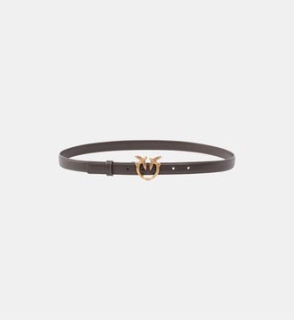 Fine ceinture love birds en cuir 2cm - Pinko - Foncé or antique