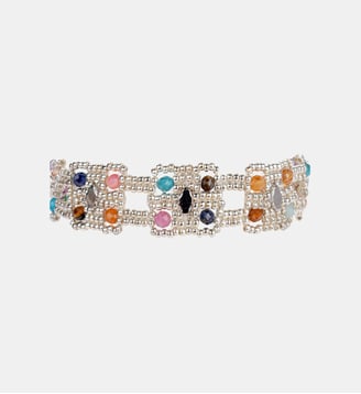 Bracelet réglable carrés articulés SILENCIA - Hipanema - Argenté