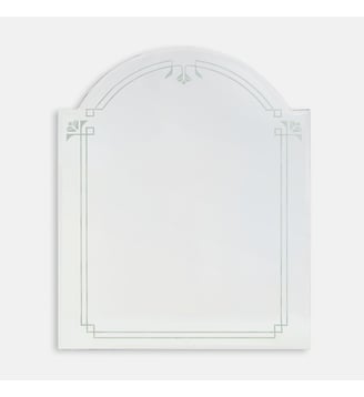 Miroir mural, gravé et biseauté, L75 x H90 cm - La Redoute Interieurs - Transparent
