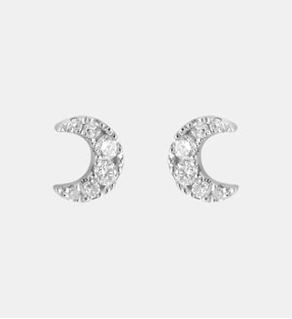 Boucles d'Oreilles Lune Magic Touch - Djula - Or blanc