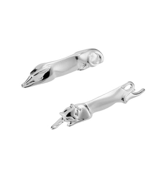 Set 2 repose couteaux chien/chat Gallia Métal argenté - GALLIA - Christofle - Argent