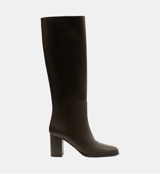 Melia - Bottes En Cuir Veau Lisse Kaki - Parallèle - Kaki
